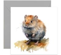 Old English Co. Watercolour Water Vole Greeting Card for Birthday - Cute Birthday Card for Mum, Nan, Her - Wildlife Art Card for Thinking of You, Thank You, Just Because | Blank Inside Envelope
