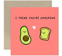 Old English Co. Wedding Anniversary Card for Couple - Humour Card For Husband Wife - 'You're Smashing' Avocado Toast Anniversary Design - For Boyfriend Girlfriend Fiance Husband Wife | Blank Inside