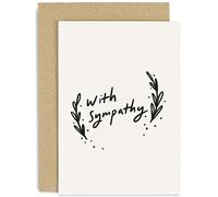 Old English Co. With Sympathy Card - Simple Floral Condolences Card - Bereavement, Funeral, Sorry for Your Loss - Card for Family or Friends | Blank Inside with Envelope