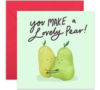 Old English Co. You Make a Lovely Pear Card - Funny Wedding Engagement Card for Happy Couple | Humour Funny for Men, Women, Family and Friends | Blank Inside & Envelope Included