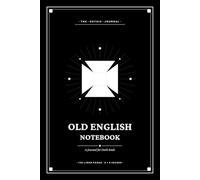 Old English Gothic Notebook: Dark Aesthetic Journal with Blackletter Cross Cover | 120 Lined Pages 6x9 | Y2K Streetwear Gothic Notebook | Gift for Teens, Goths & Dark Academia Lovers