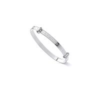 Old English Jewellers Solid Sterling Silver Expanding Baby Bangle - NURSERY PATTERN