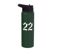Old English Number 22 or Twenty Two Stainless Steel Insulated Water Bottle
