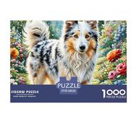 Old English Sheepdog 1000 Pieces Jigsaw Puzzles Engaging Educational Games Jigsaw Puzzle Home Decoration for Adults & Families 38x26cm/1000pcs
