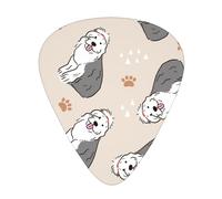 Old English Sheepdog,12 Pcs Guitar Pick,3 Different Thickness Plectrums for Acoustic Guitar Bass Ukulele (0.46mm 0.96mm 0.71mm)