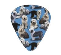 Old English Sheepdog,12 Pcs Guitar Pick,3 Different Thickness Plectrums for Acoustic Guitar Bass Ukulele (0.46mm 0.96mm 0.71mm)