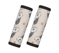 Old English Sheepdog, 2 Pcs Luggage Handle Wrap Grips, Comfort Soft Handle Covers Luggage Tag