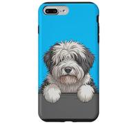 Old English Sheepdog Cute Peeking Bobtail Dog Lover Case for iPhone 7 Plus/8 Plus