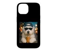 Old English Sheepdog Drinking Iced Coffee Funny Dog Lover Case for iPhone 14