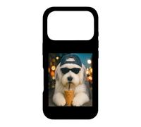 Old English Sheepdog Drinking Iced Coffee Funny Dog Lover Case for iPhone 17 Pro