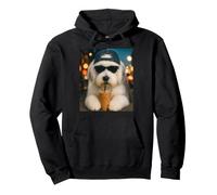 Old English Sheepdog Drinking Iced Coffee Funny Dog Lover Pullover Hoodie