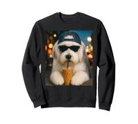 Old English Sheepdog Drinking Iced Coffee Funny Dog Lover Sweatshirt
