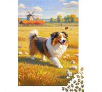 Old English Sheepdog Jigsaw 1000 Piece Farm Home Decoration Boys And Girls Gift High Difficulty Game Challenging Puzzles 1000pcs (75x50cm)