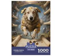 Old English Sheepdog Jigsaw Puzzles Puzzles for Adults Kids. 1000 Pieces Whimsical Challenge Toy Educational Games Home Decoration for Educational Games Gifts 38x26cm/1000pcs