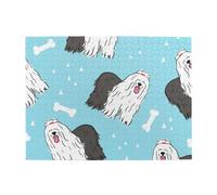 Old English Sheepdog Pattern,500 Pieces Puzzles for Adults-Wooden Jigsaw Puzzle for Adults Elderly