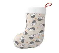 Old English Sheepdog Pattern Christmas Stockings Xmas Hanging Stocking Socks Holiday Decor For Christmas Tree Fireplace Party
