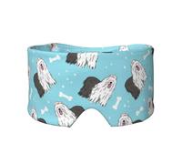 Old English Sheepdog Pattern, Full Eye Covers Light Blocking Eye Mask Sleep Eye and Ear Muffs