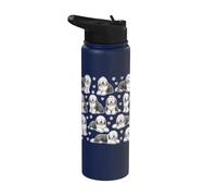Old English Sheepdog Pattern OES Dog Mom Stainless Steel Insulated Water Bottle