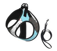 Old English Sheepdog Pattern,Pet Harness,Adjustable Reflective Dog Harness,Pet Leash Vest,L