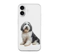 Old English Sheepdog Printed Phone Case Slim Cute Cellphone Protective Cover Unisex Compatible with 16/16 Plus/16 Pro/16 Pro Max/16 E