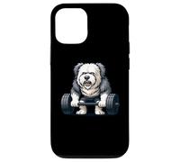Old English Sheepdog Weightlifting Bodybuilder Workout Gym Case for iPhone 12/12 Pro