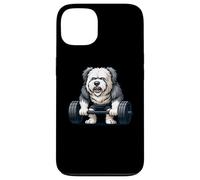 Old English Sheepdog Weightlifting Bodybuilder Workout Gym Case for iPhone 13