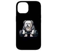 Old English Sheepdog Weightlifting Bodybuilder Workout Gym Case for iPhone 14