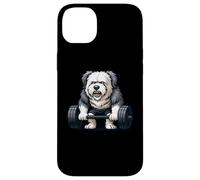 Old English Sheepdog Weightlifting Bodybuilder Workout Gym Case for iPhone 14 Plus
