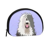 Old English SheepdogSmall Makeup Sanitary Napkin Storage Bag,Women's Cosmetic Coin Purse