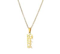 Old EnglishNecklace for Women, Horoscope Birth Sign Letter Astrology Constellation Pendant Necklace Jewellery for Women