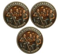 Old F*ckers Club - Lifetime Member Coin,(3PCS)