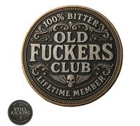 Old F*ckers Club - Lifetime Member Coin, Funny old f*ckers club still kicking challenge coin, No Rules No Filters Challenge Coin for Best Friend and Old Bastard Prank Gifts (1pc)