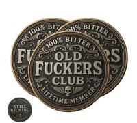 Old F*ckers Club - Lifetime Member Coin, Funny old f*ckers club still kicking challenge coin, No Rules No Filters Challenge Coin for Best Friend and Old Bastard Prank Gifts (3pcs)