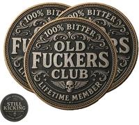 Old F*Ckers Club - Lifetime Member Coin, Funny Old Fu*KERS Club Still Kicking Challenge Coin No Rules No Filters Challenge Coin for Best Friend and Old Bastard Prank Gifts