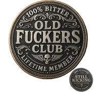 Old F*Ckers Club - Lifetime Member Coin, Funny Old FuKERS Club Still Kicking Challenge Coin,No Rules No Filters Challenge Coin,Novelty Bold Honor Coins Gag Gift (1 pcs)