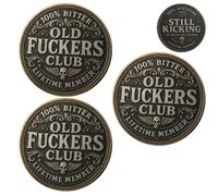 Old F*ckers Club Lifetime Member Coin - Funny Still Kicking Double-Sided Challenge Coin, 100% Bitter 100% Attitude Humor Keepsake, No Rules No Filters Retirement/Birthday Gag Gift (3pcs)