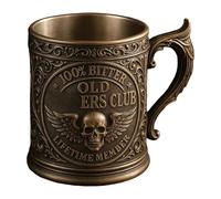 Old F*ckers Club - lifetimes Member Mug | Fun Skeleton Beer Stein Tankard Drink Cup | Novelty Bold Honors Non Slip Portable Large Capacity Cup Gift for Old Guys