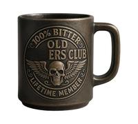 Old F*ckers Club - lifetimes Member Mug | Fun Skeleton Beer Stein Tankard Drink Cup | Novelty Bold Honors Non Slip Portable Large Capacity Cup Gift for Old Guys