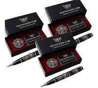 Old F*ckers Club Limited Edition Pen, Bold & Unapologetic Premium Metal Pens with Collectors Box, for The Fearless and Seasoned, Veterans, Riders (3pcs)