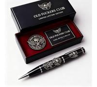Old F*ckers Club Limited Edition Pen, Riders, Funny Bold & Unapologetic Premium Black Metal Pens, Attitude, Not Just a Pen, Bold Fun Gift for Men Veterans Riders (1 pcs)