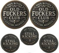 Old F*ers Club - Lifetime Member Coin, Antique Bronze Motorcycle Challenge Coin, Novelty Bold Honor Coins Gag Gift,5PCS