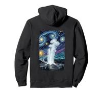 Old Faithful Geyser Van Gogh Starry Night Travel Pullover Hoodie