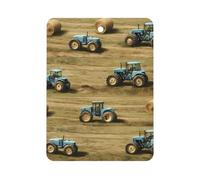 Old Farm Tractors Hay Bales Trees 1 PCS Car Air Freshener Hanging Aromatherapy Tablets Automotive Ornament for Auto Room Bathroom Bedside Square