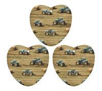 Old Farm Tractors Hay Bales Trees 3 PCS Car Air Freshener Hanging Aromatherapy Tablets Automotive Ornament for Auto Room Bathroom Bedside Love form
