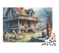 Old Farmhouse Jigsaw Puzzle House 1000 Pieces 100% Recycled Board Eco-friendly for Adults Gift for Stress Relief Fun 70x50cm/1000pcs