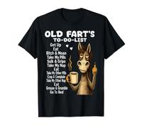 Old fart's to do List get up eat btch Moan take My Pill Sulk T-Shirt