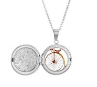 old fashid bicycle high wheeler britain Locket Necklace Hold Picture Jewelry Birthday Gift