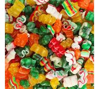 Old Fashion Hard Ribbon Christmas Candy Bulk - Thin Baby Christmas Ribbon Candy - Old Fashioned Assorted Mini Holiday Ribbon Hard Rib Candy - by Queen City Candy Cave (14 oz)