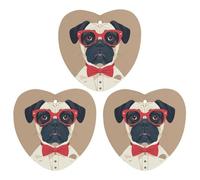 Old Fashionable Khabby Dog Car Air Freshener, 3 Pcs Love form Hanging Air Freshener Cards, Long Lasting Fragrance Scented Cards for Car, Home, Office Gray-style