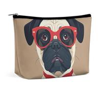 Old Fashionable Khabby Dog Makeup Bag for Women Portable Cosmetic Waterproof Pouch Aesthetic Handheld Travel Work